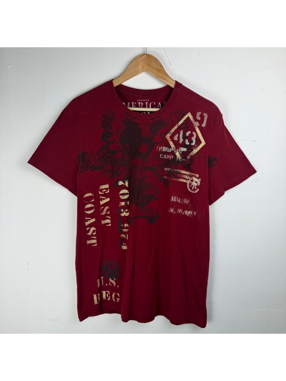 y2k American Eagle Red Tee Men's Large